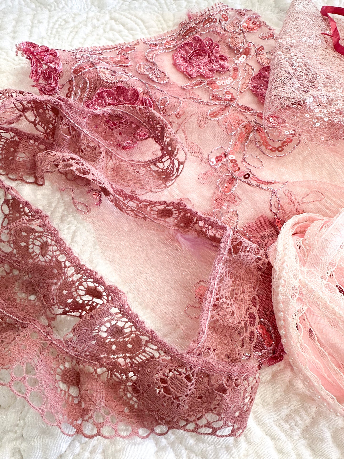 Coordinated Lace, Ribbon and Fabric