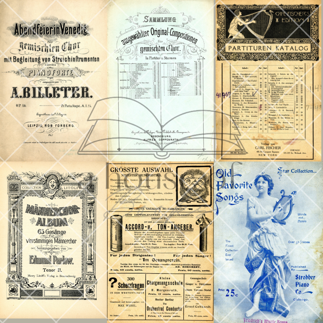 German Music Face Sheets- Digital Downloads