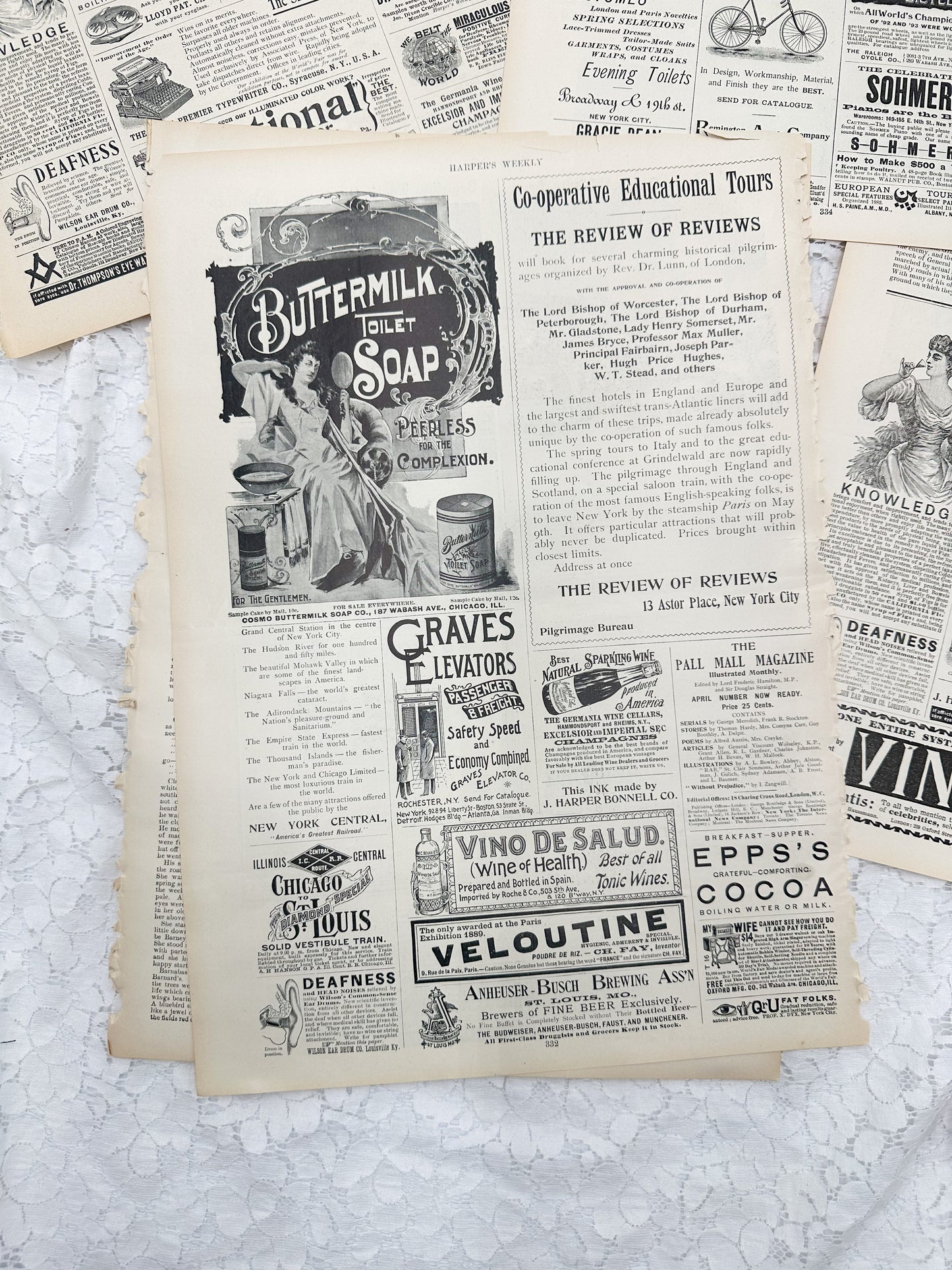 Vintage Magazine Page Set