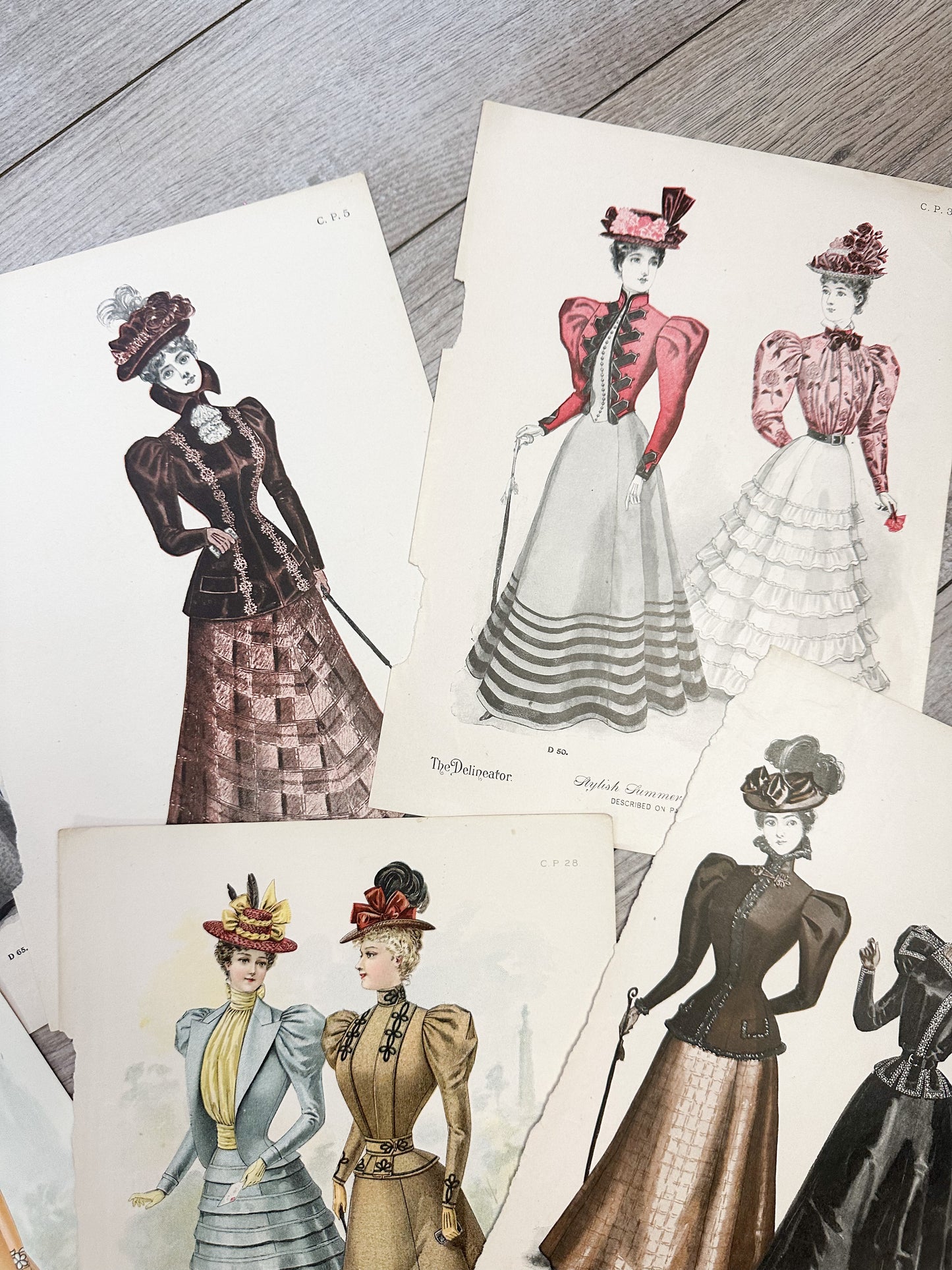 Vintage Fashion Prints (Set of 6)