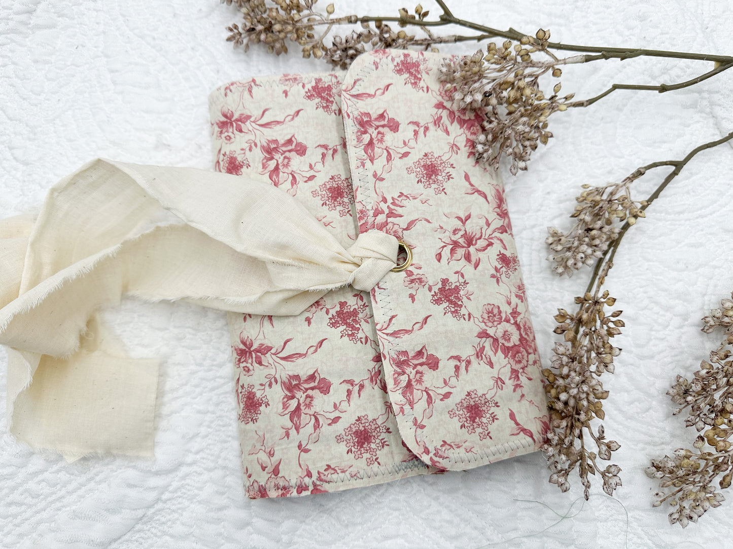 Reversible Journal Cover- Handmade with Vintage Fabrics