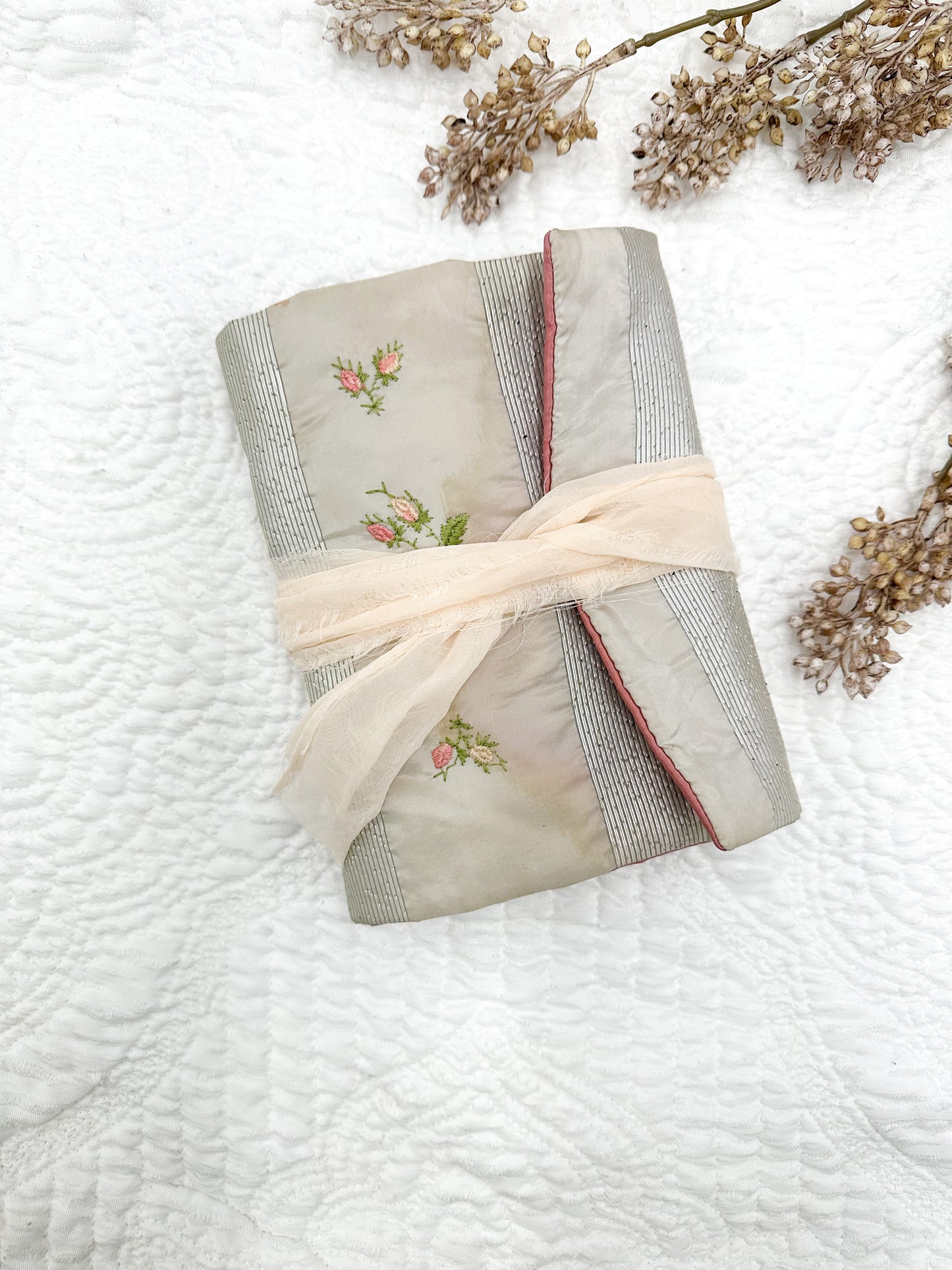 Handmade Journal with Vintage Linen
