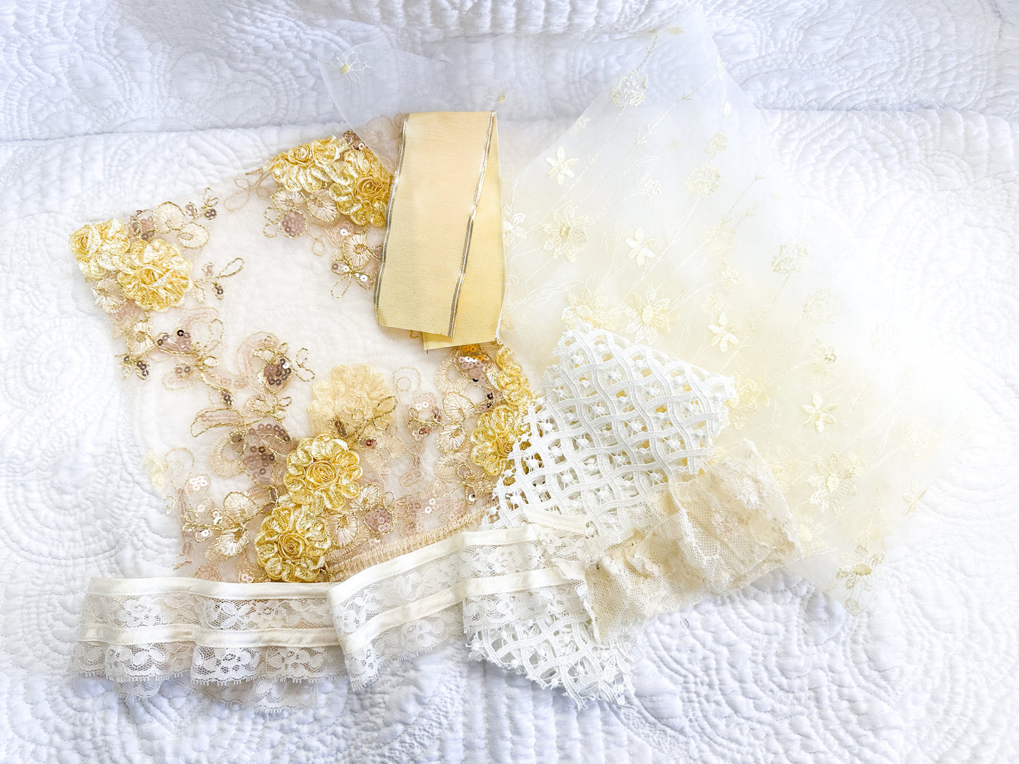 Coordinated Lace, Ribbon and Fabric