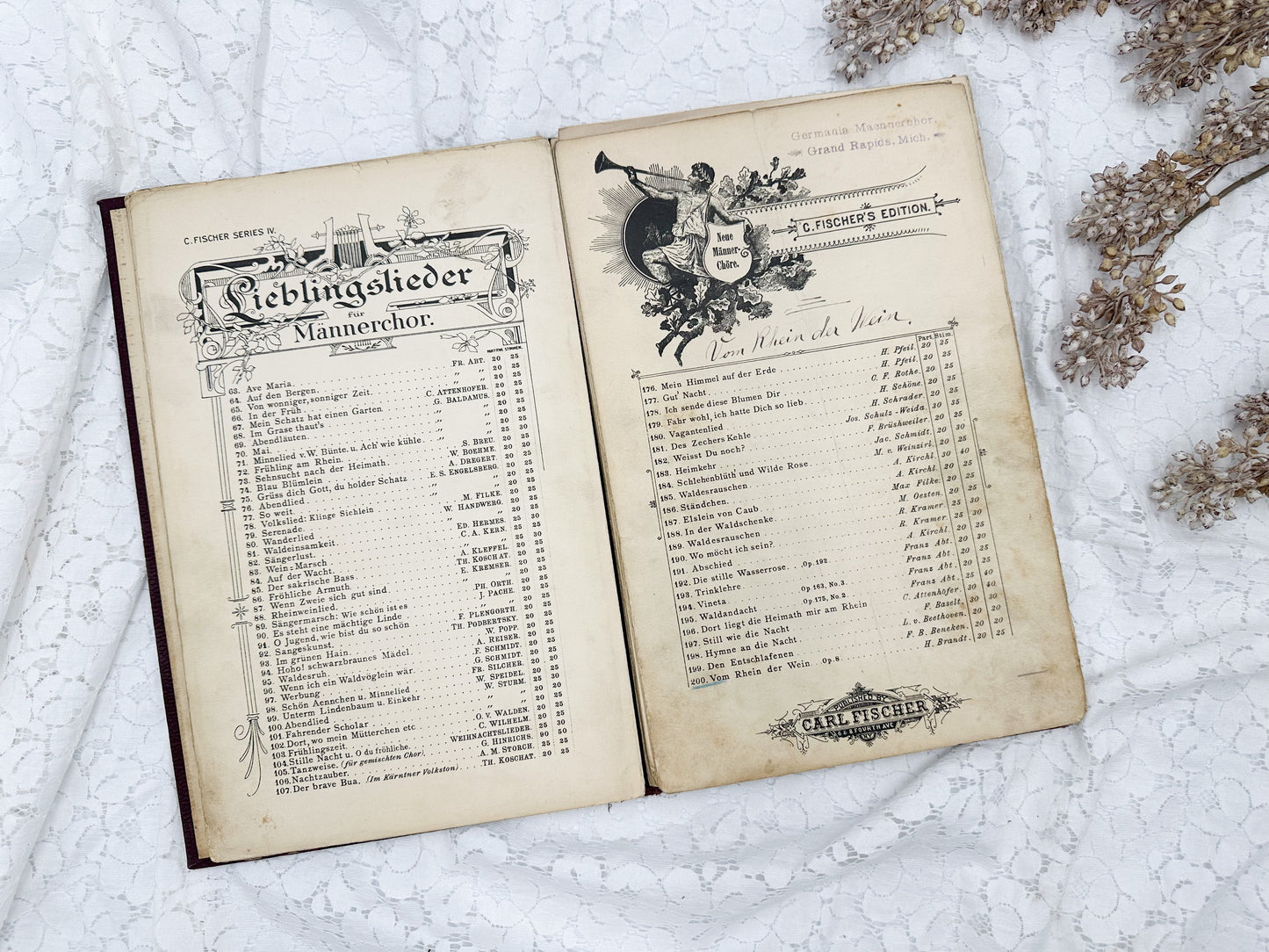 German Chorus Book with Music