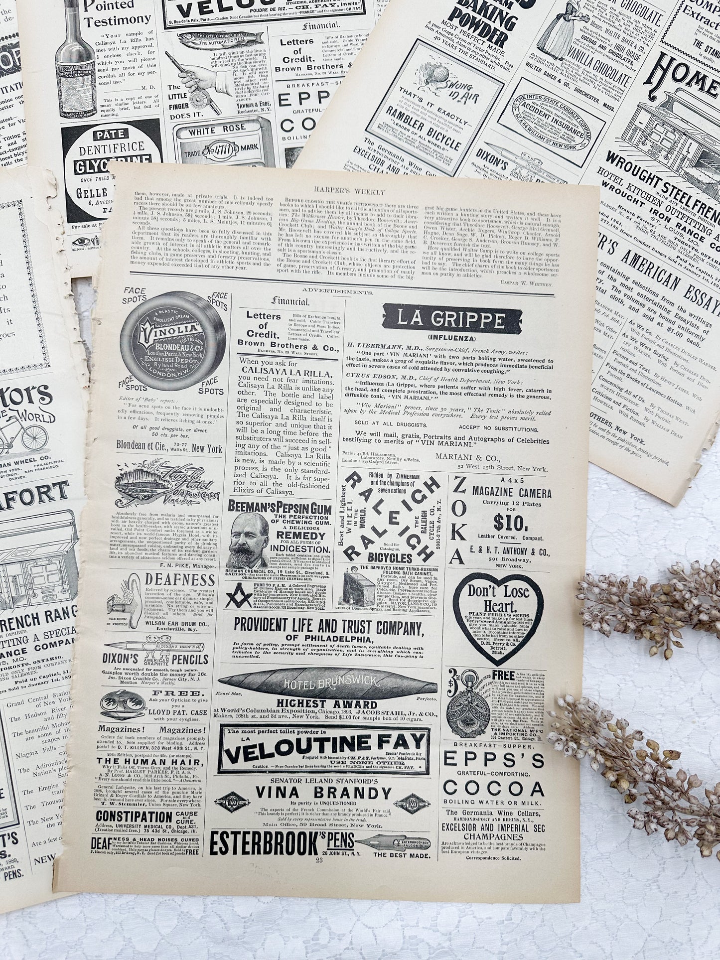 Vintage Magazine Page Set