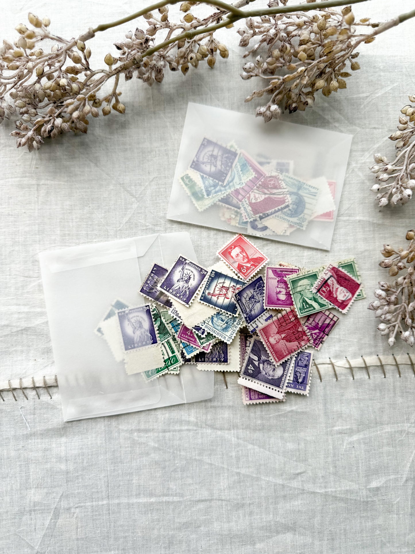 Bag of Vintage Stamps