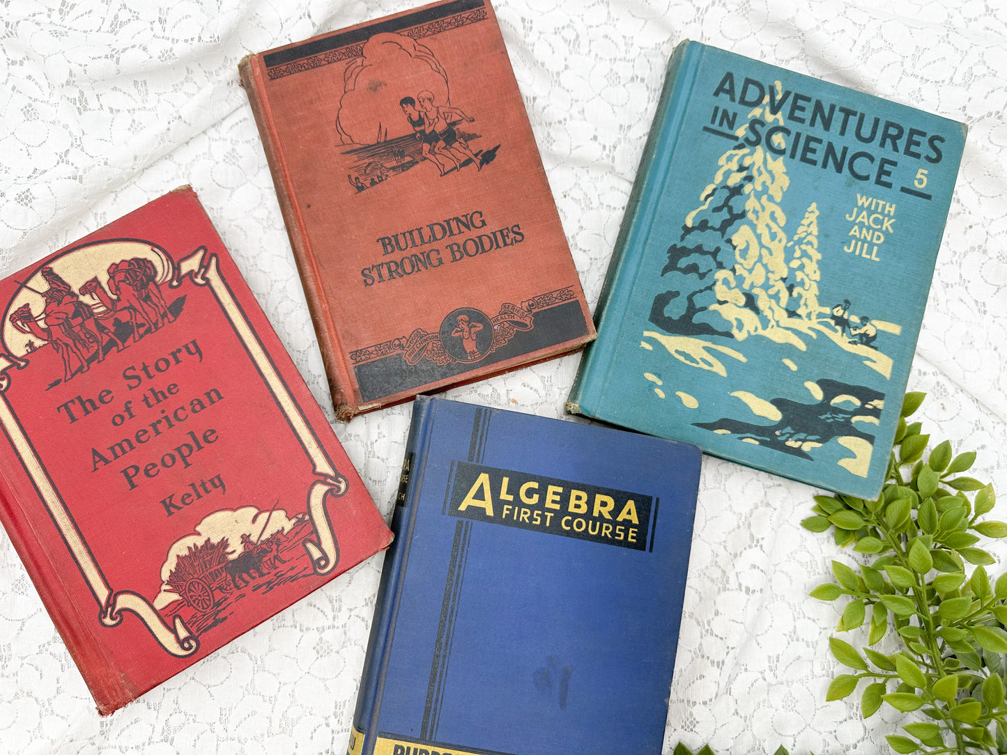 Vintage Textbooks (Set of 4)
