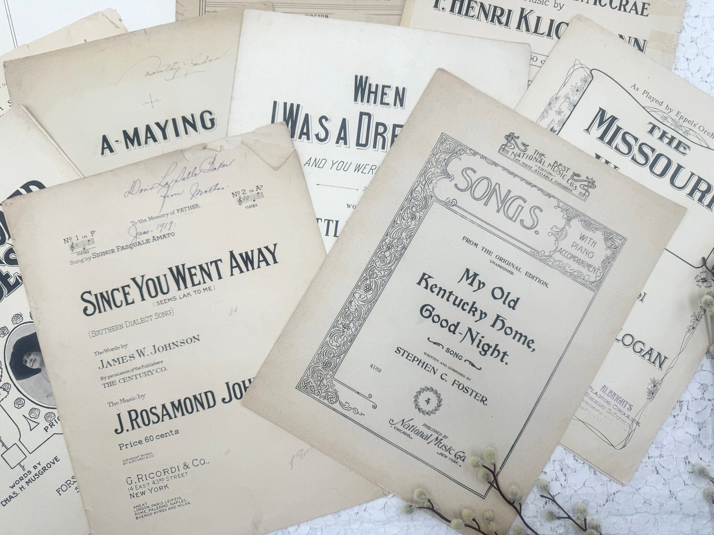 Vintage Music Sheets