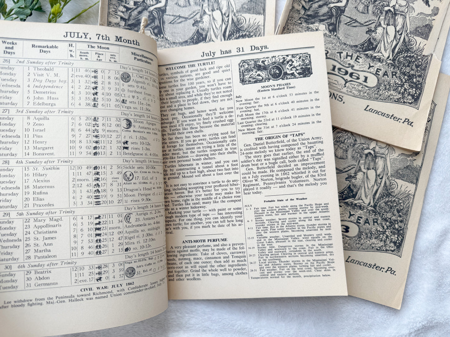 Vintage Almanac Set