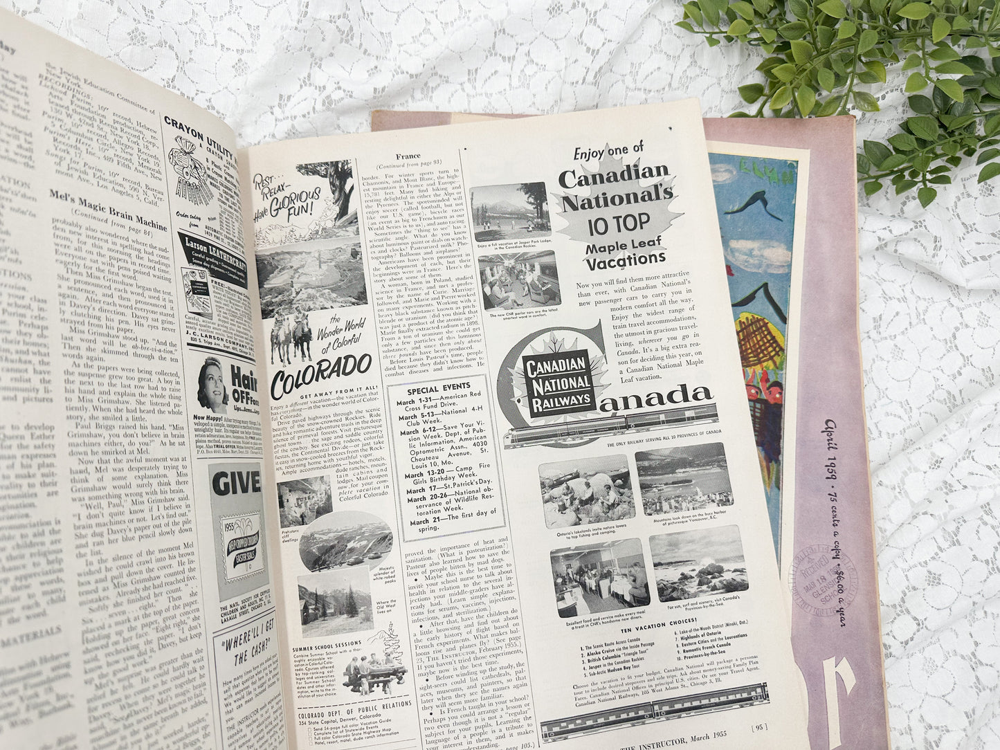 Vintage Instructor Magazines (Set of 2)