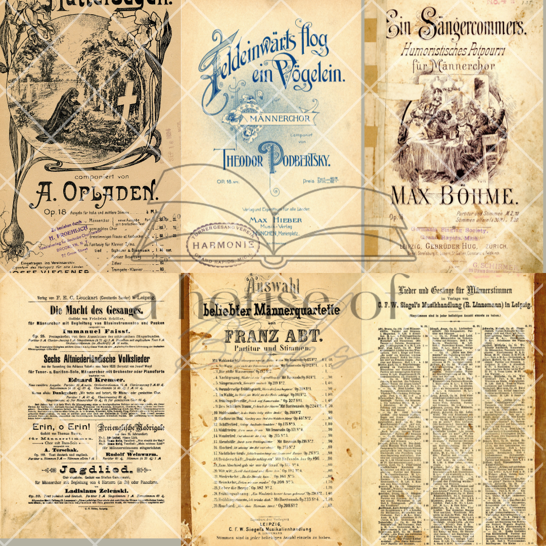 German Music Face Sheets- Digital Downloads