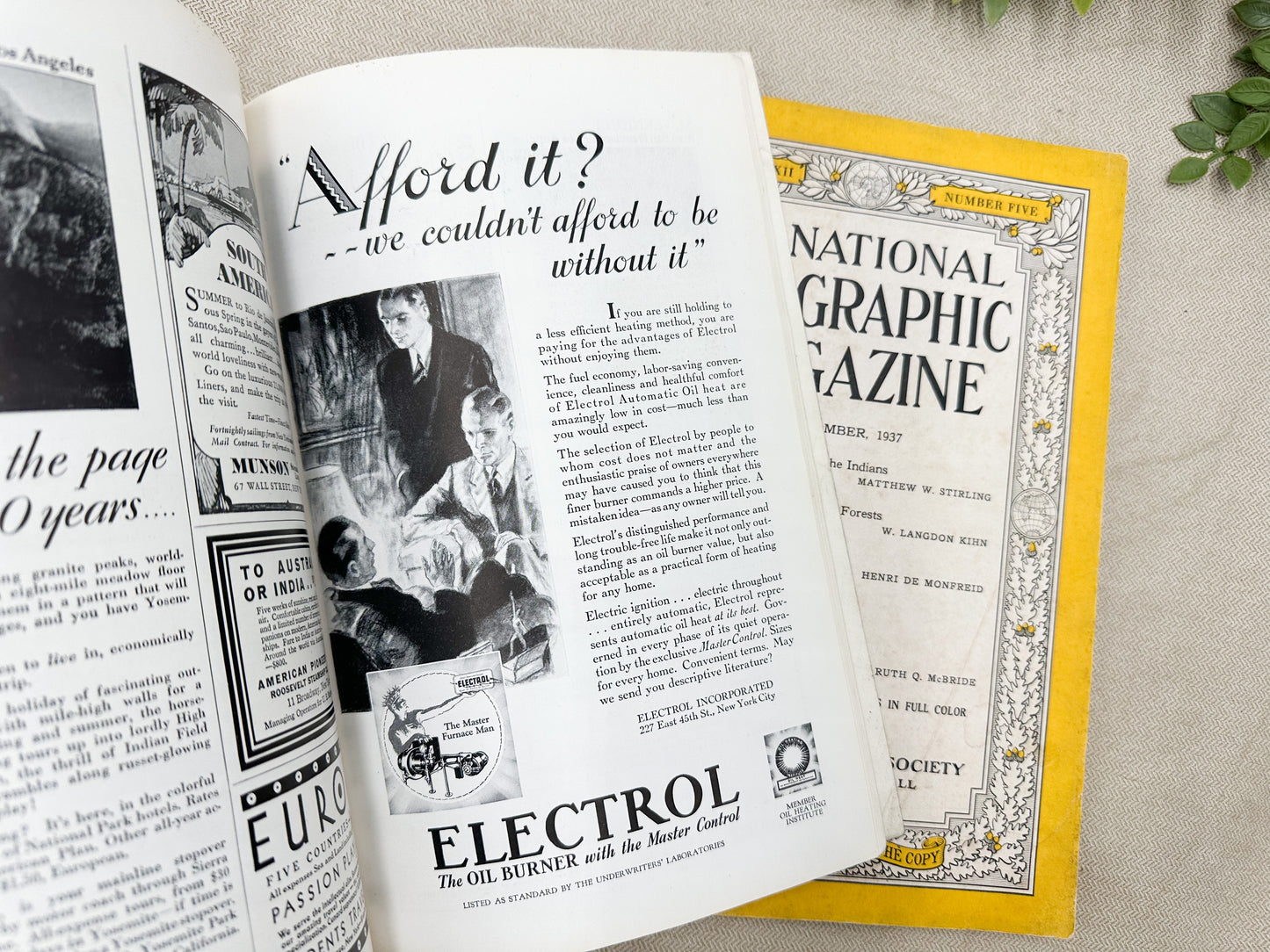 1930's National Geographic Magazine (2 available)