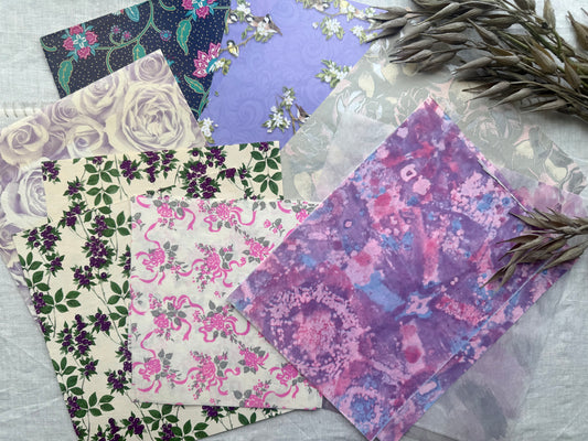 Vintage Purple Tissue and Wrapping Paper Set