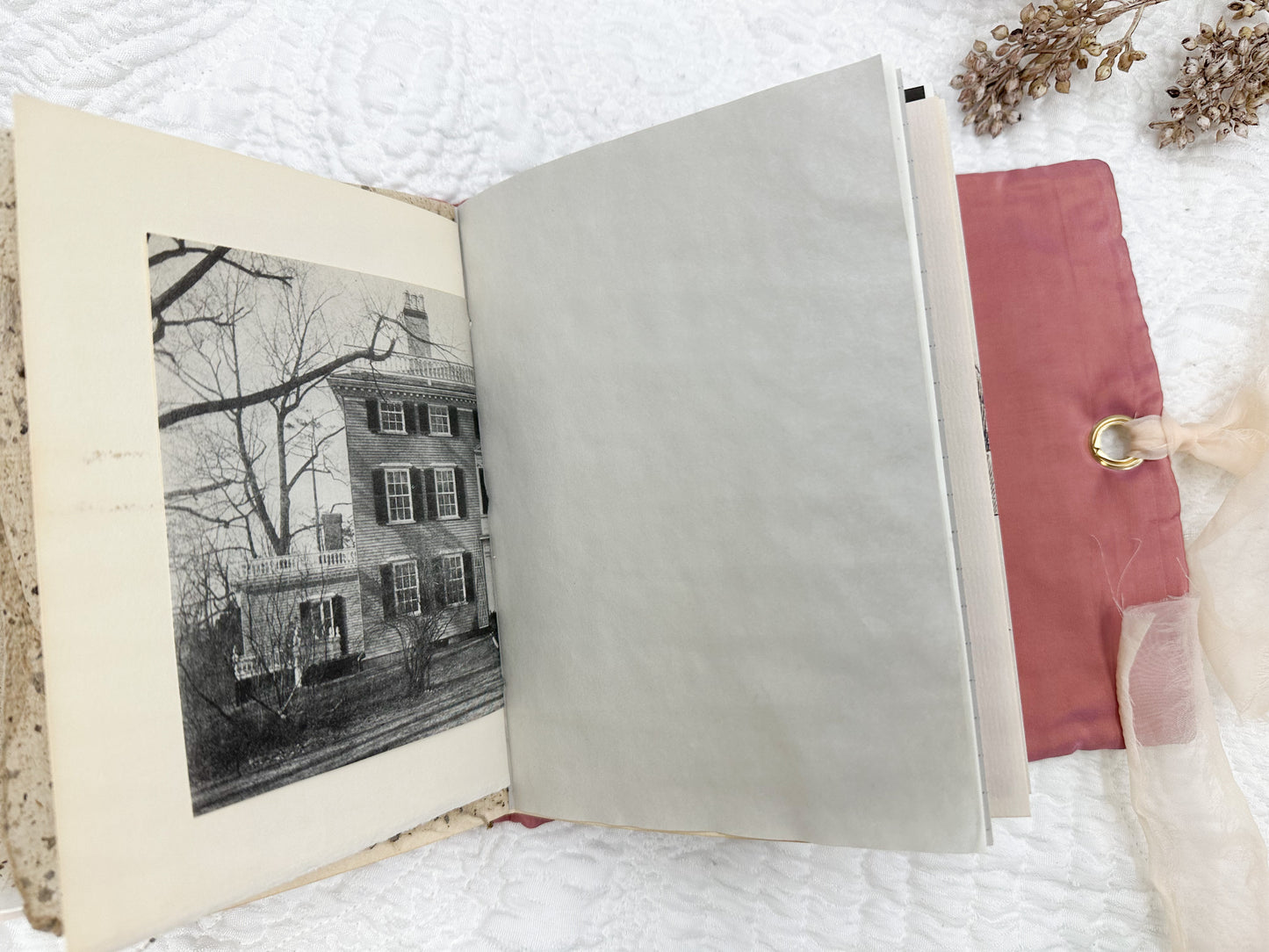 Handmade Journal with Vintage Linen