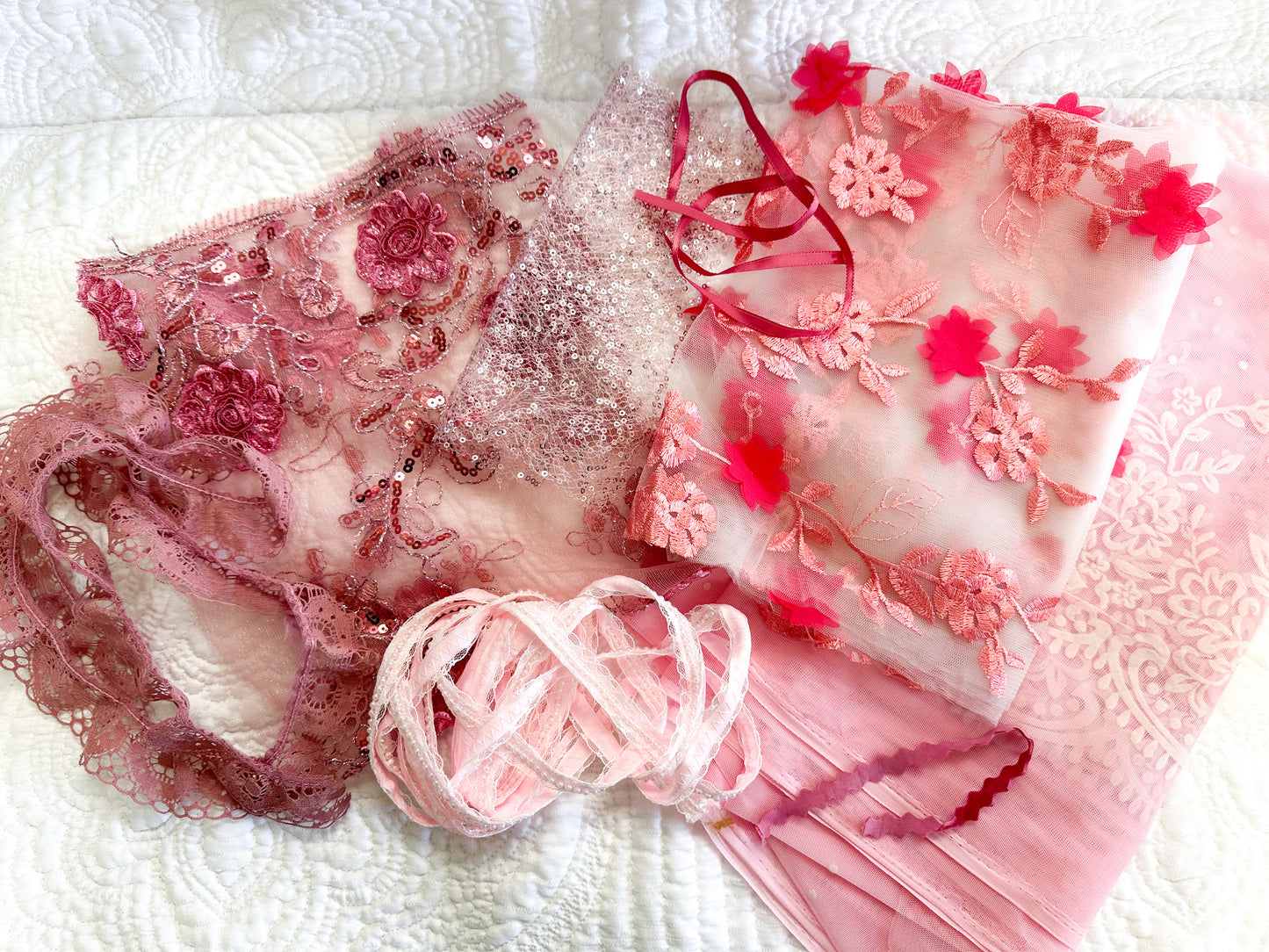 Coordinated Lace, Ribbon and Fabric