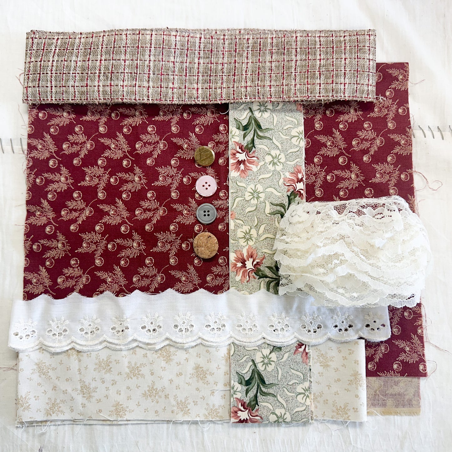 Coordinated Fabric and Button Kit