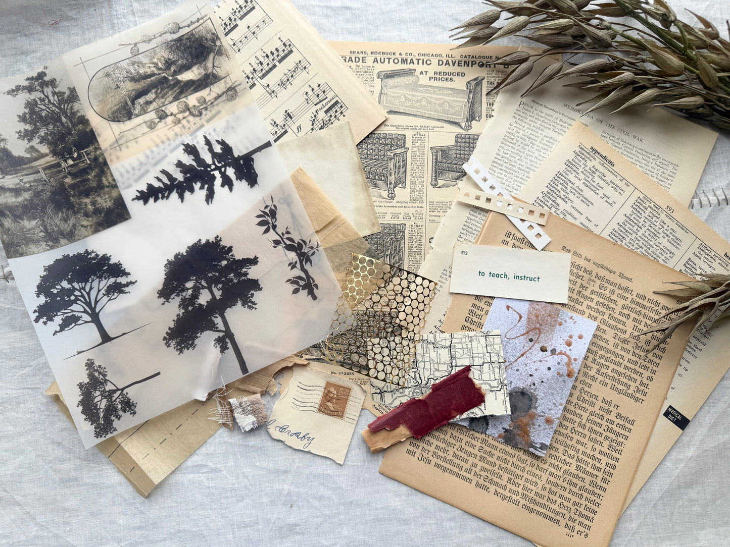 Collage Prompt Kit- Trees