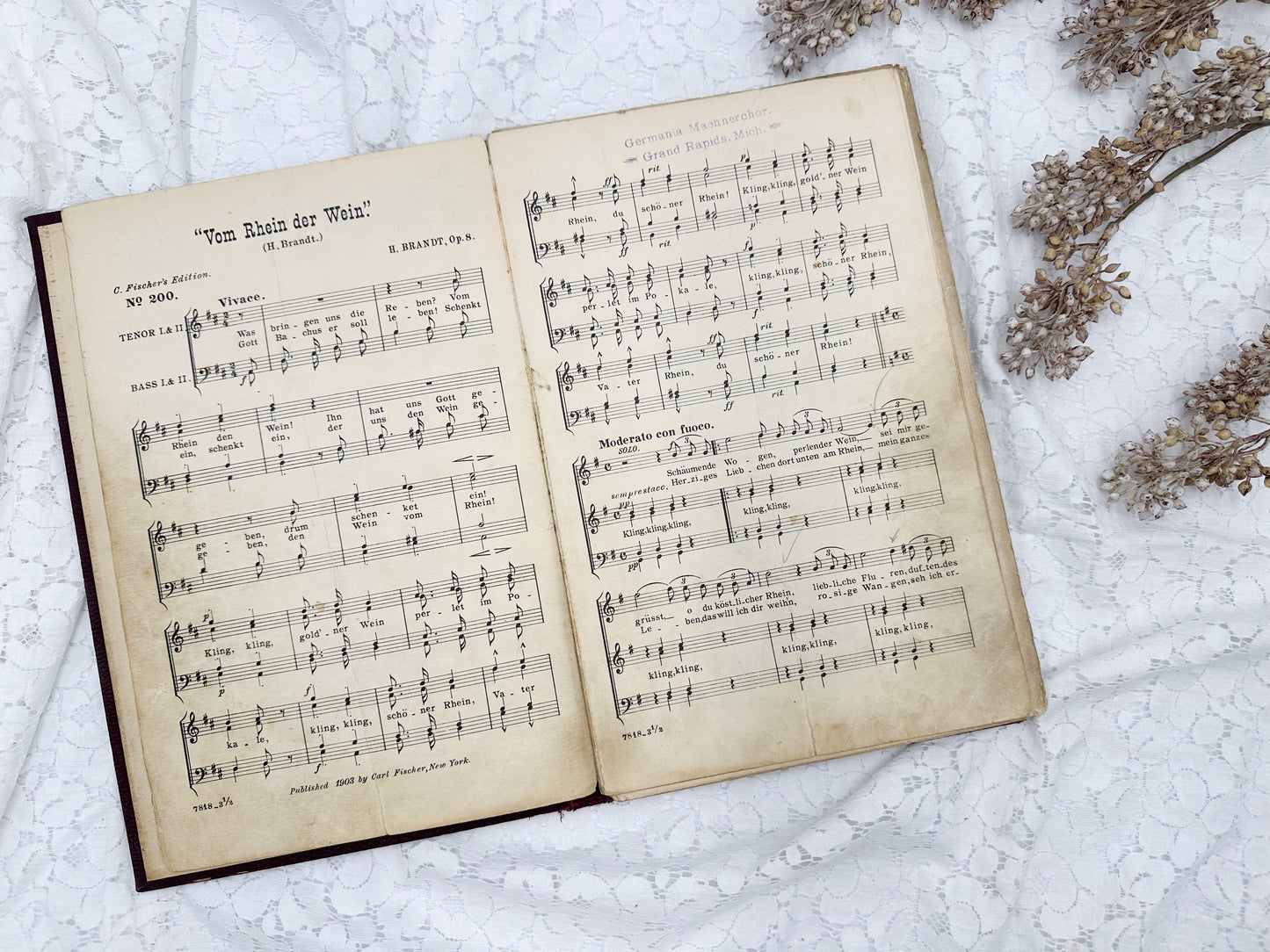 German Chorus Book with Music