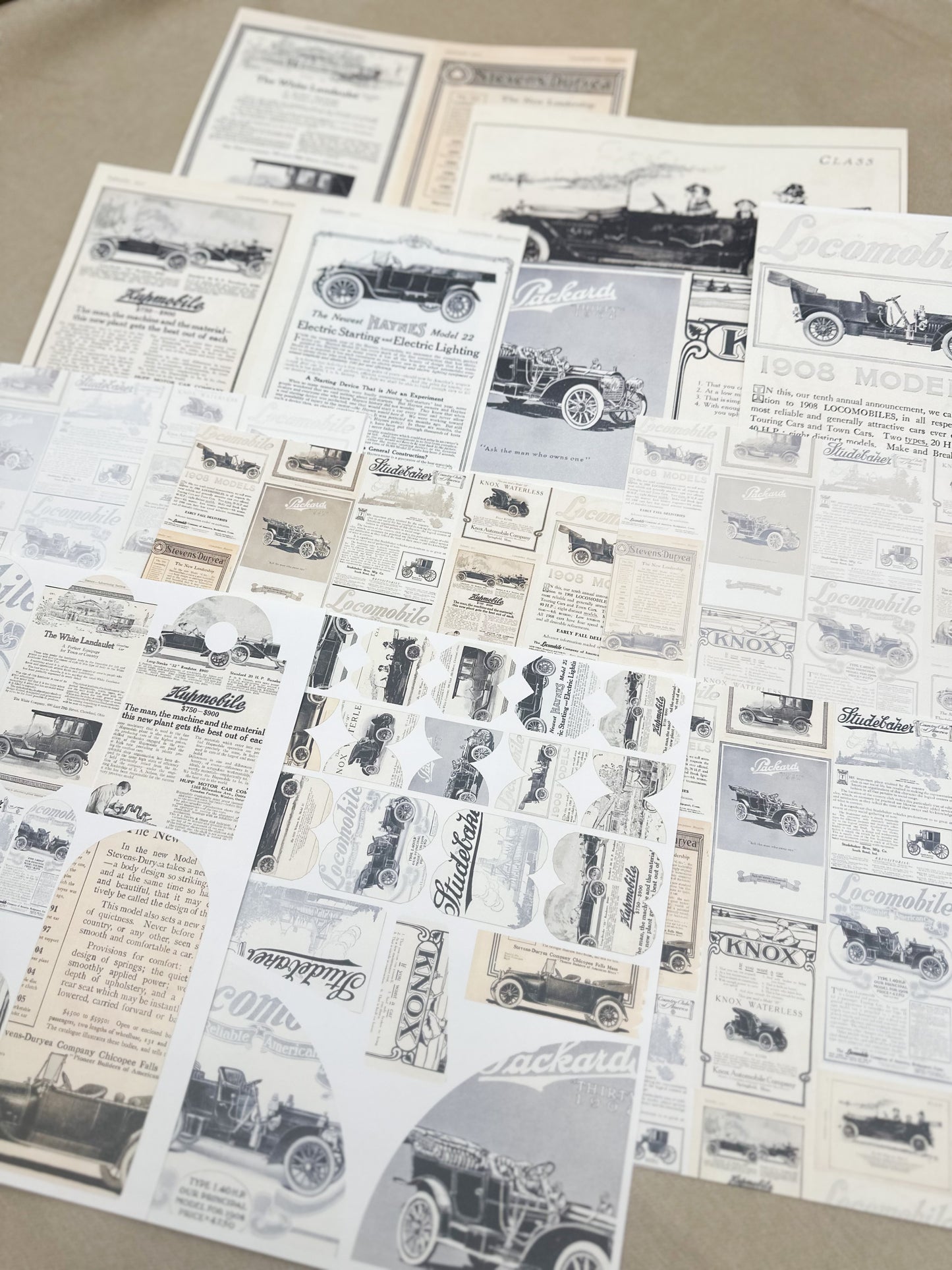 Vintage Auto Ads- Paper Packs