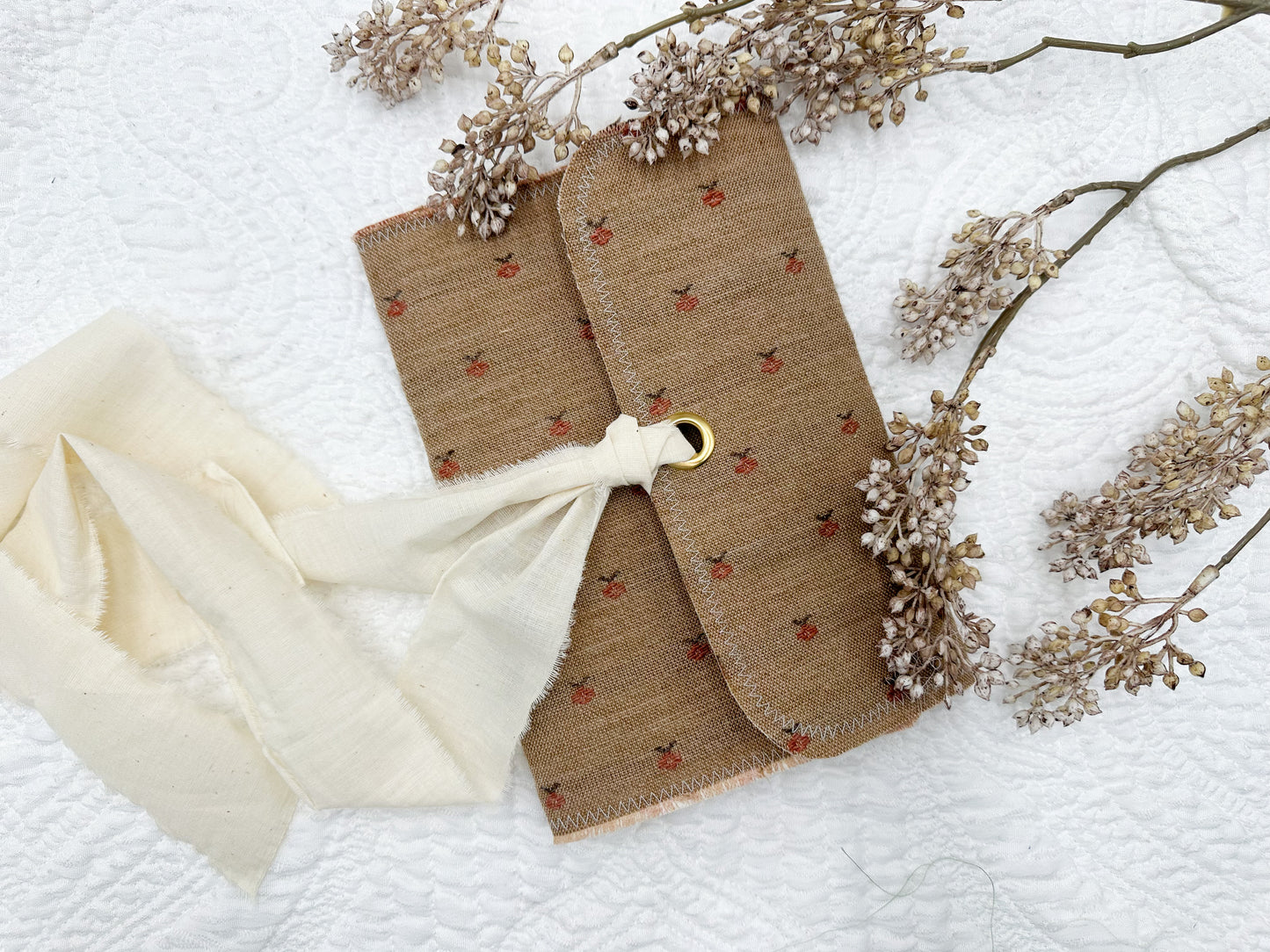 Reversible Journal Cover- Handmade with Vintage Fabrics