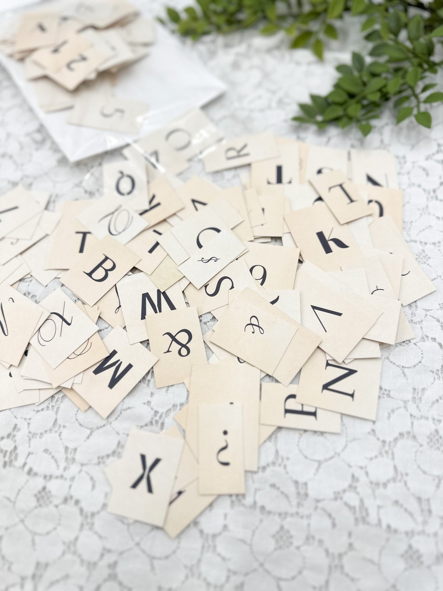 Cardstock Letters and Numbers (set of 195)