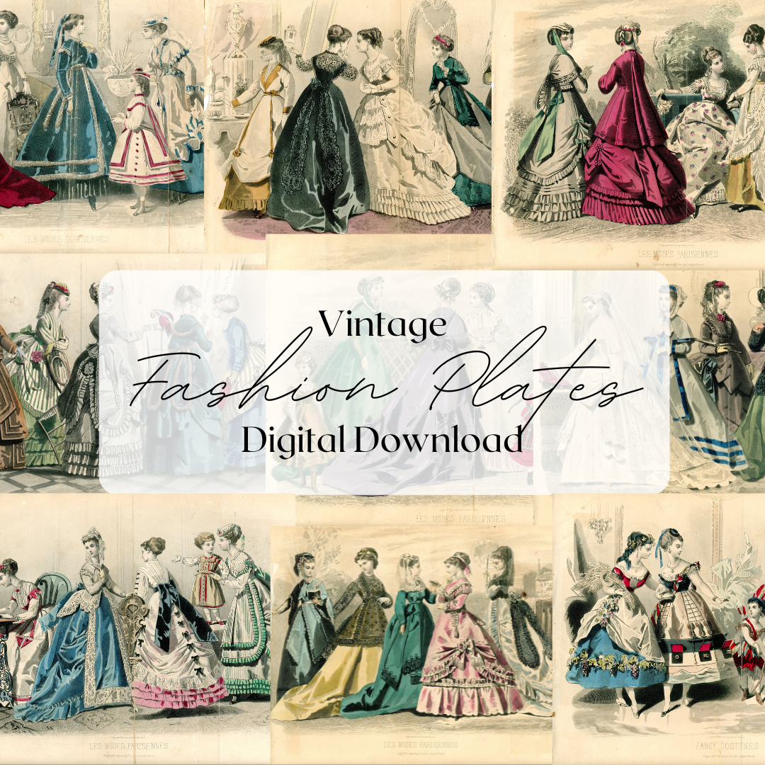 Vintage Fashion Plates- Digital Download