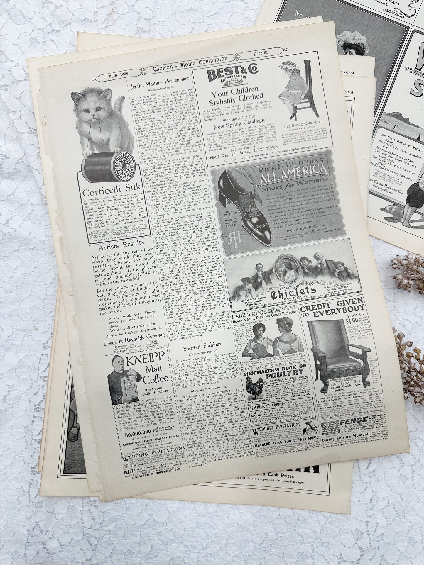 Vintage Magazine Page Set