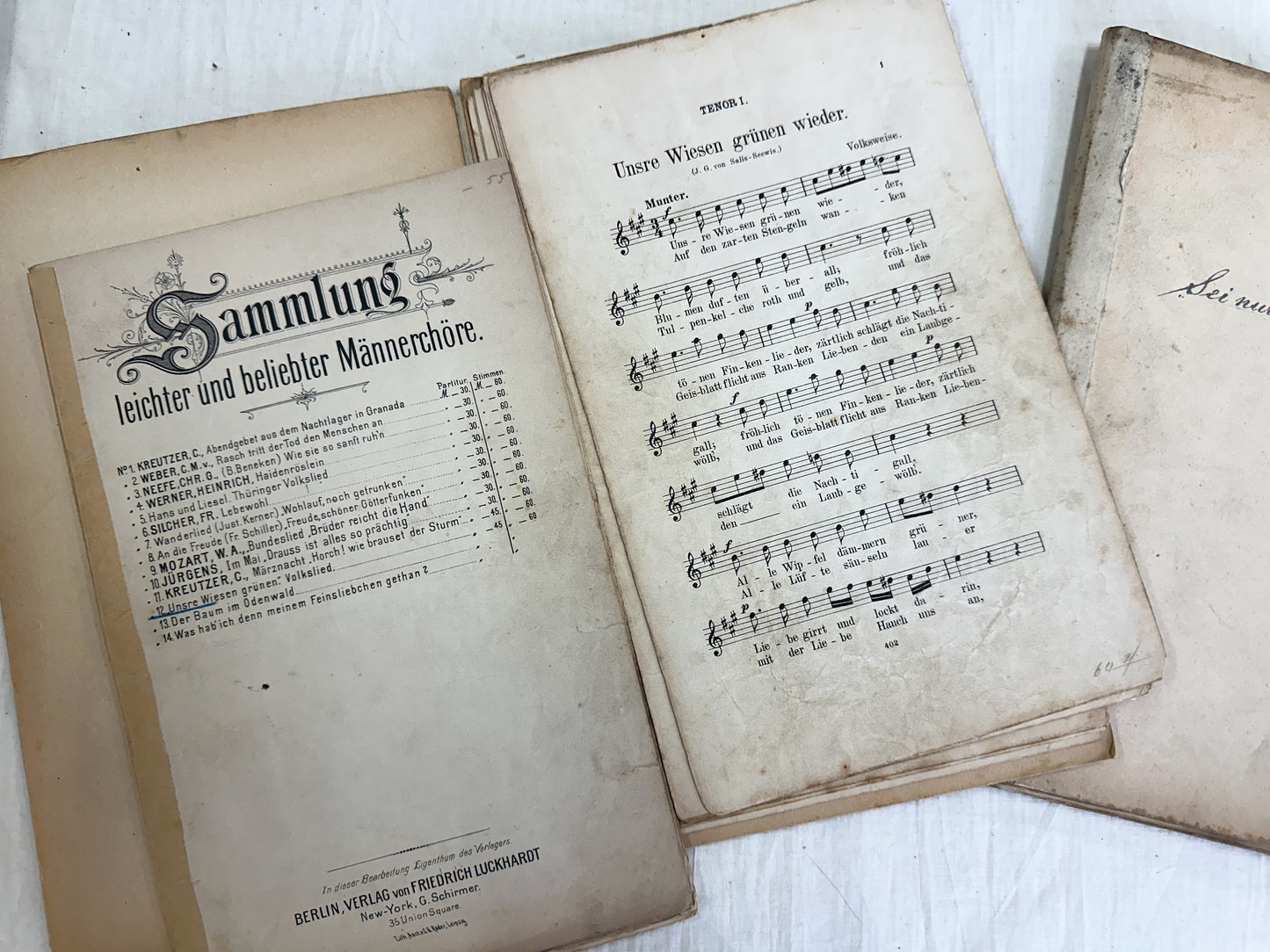 Vintage Music Folders and Sheet Music (Set of 2)