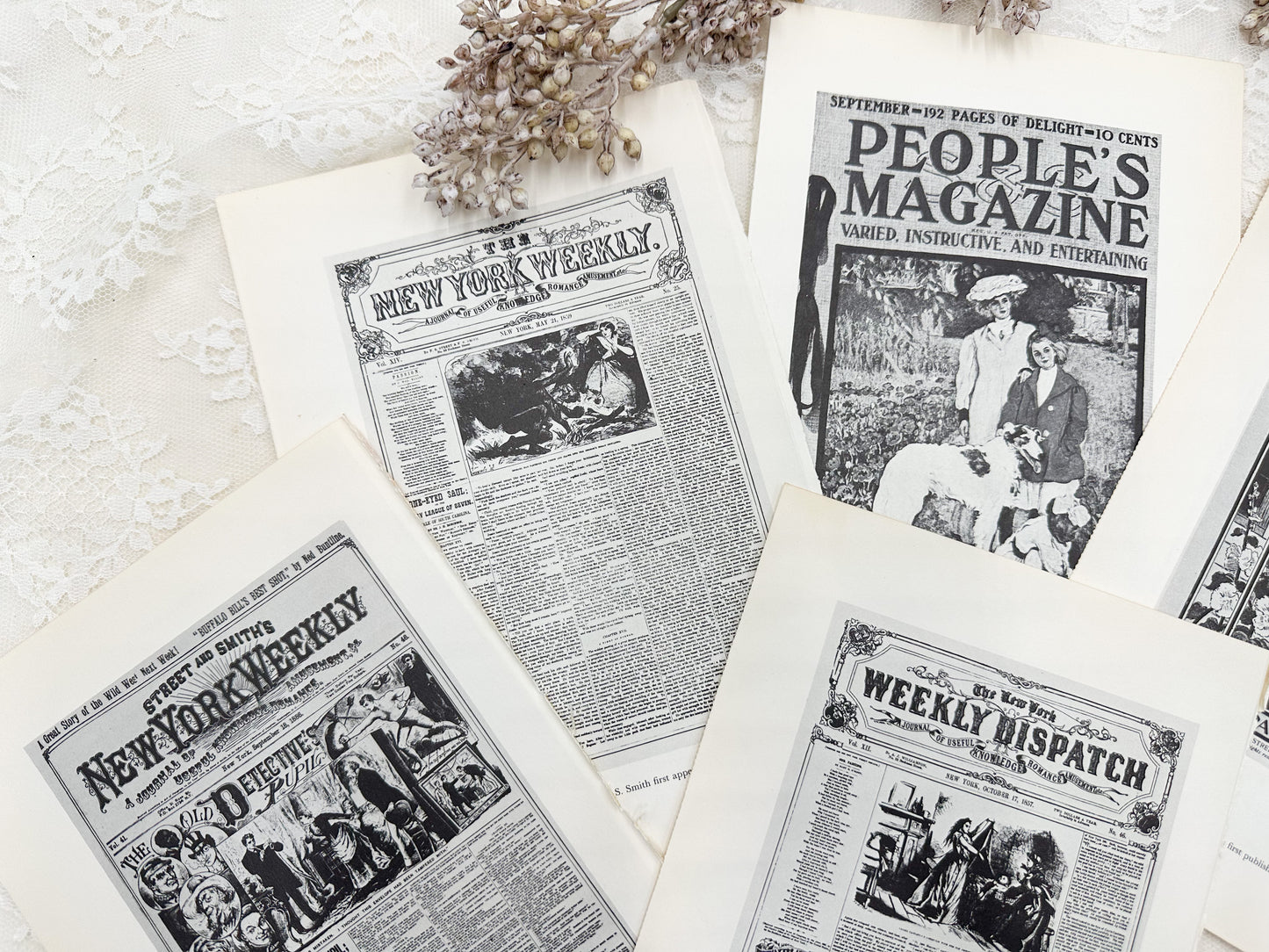 Vintage Media Plate Set