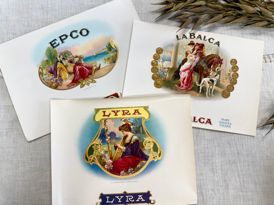 Vintage Cigar Label Set