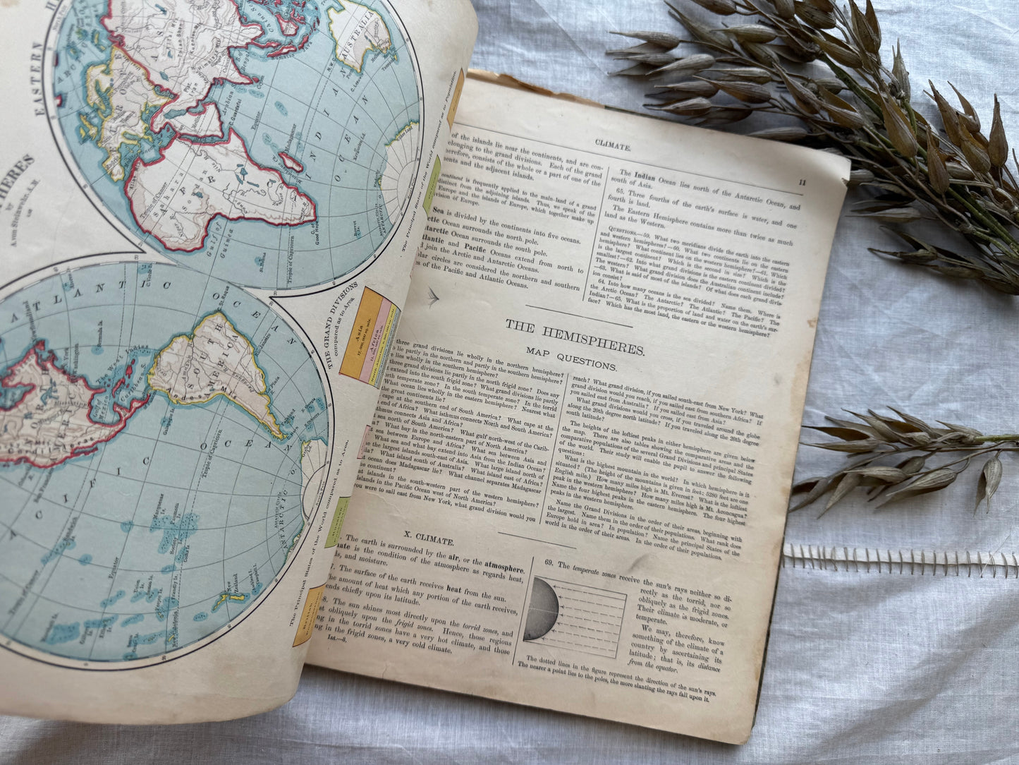 Vintage Geography Textbook