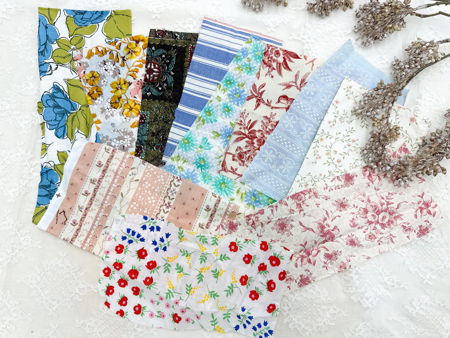 Printed Fabric Bundle- Great for freezer paper envelopes