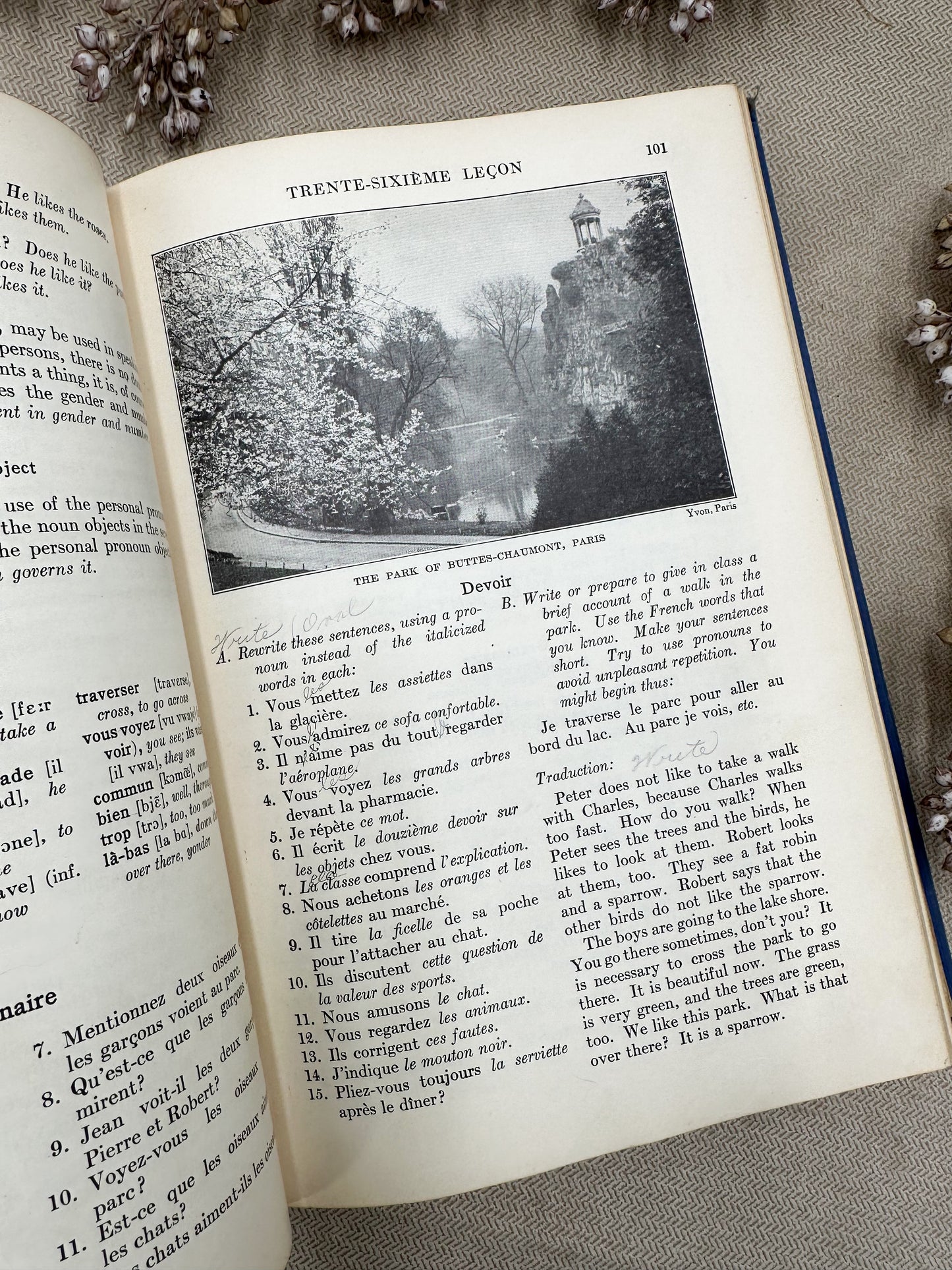 Vintage French Textbook