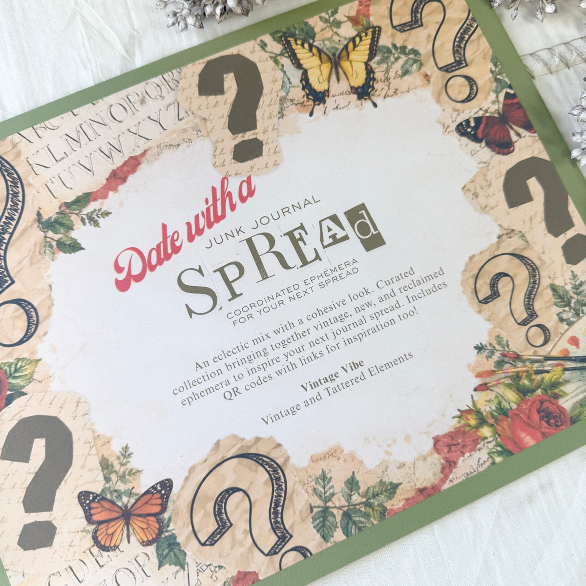 Date with a Junk Journal Spread- Vintage Vibes