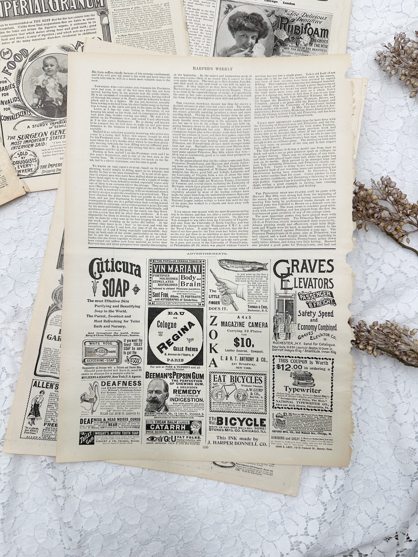 Vintage Magazine Page Set