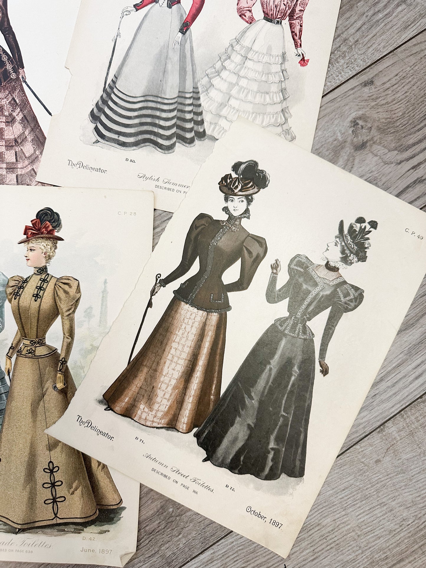 Vintage Fashion Prints (Set of 6)