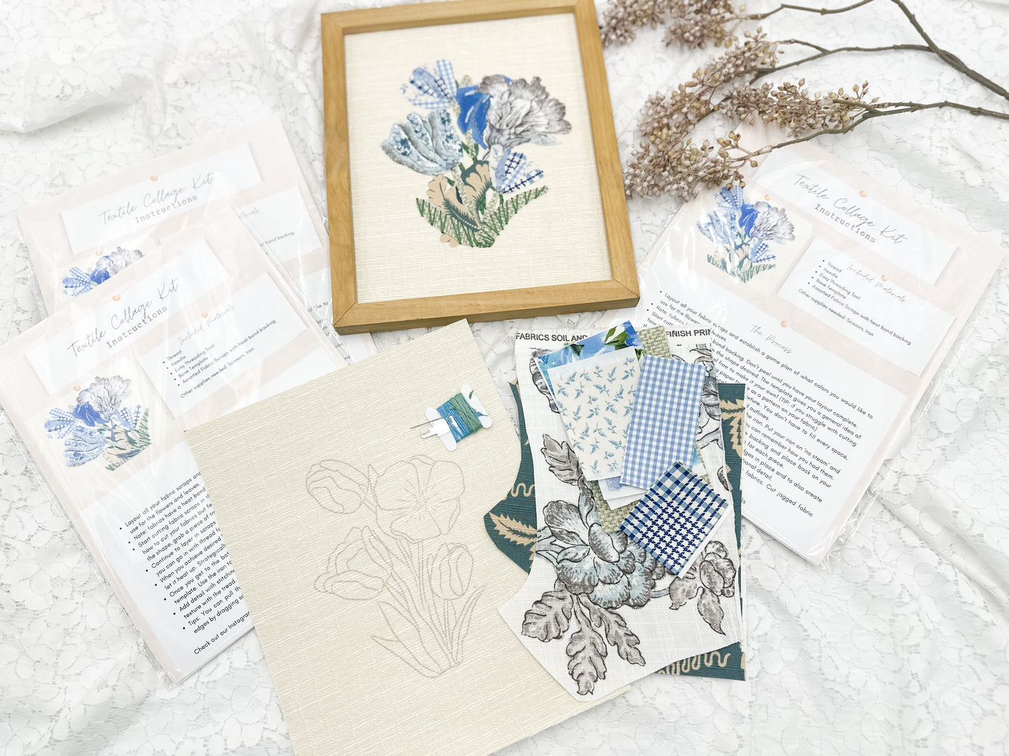 Textile Collage Kit- Floral