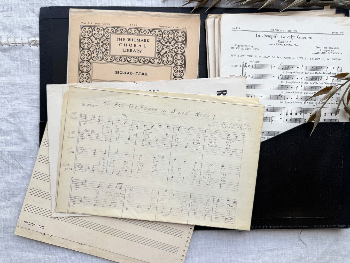 Vintage Chorus Book with Music