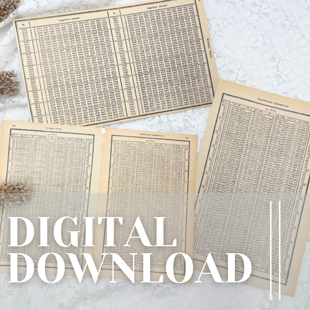 Vintage Tables- Digital Download