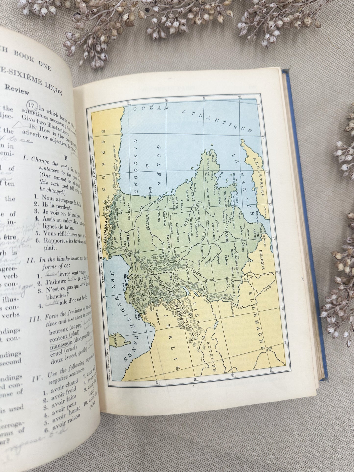 Vintage French Textbook