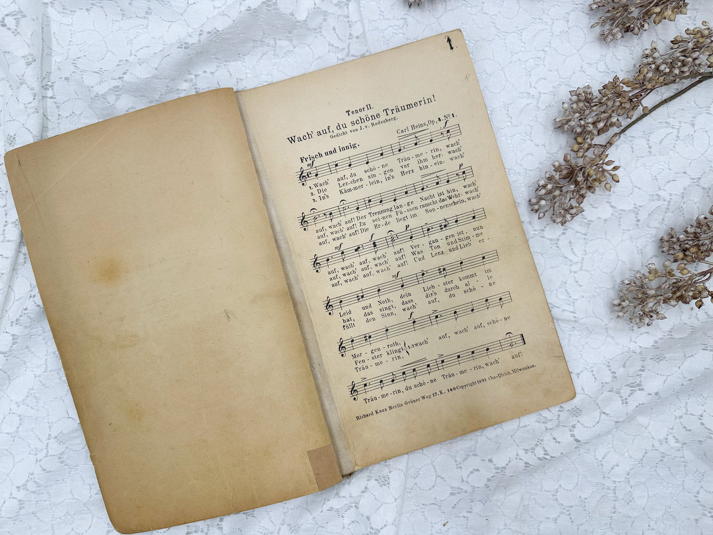 Vintage German Music Book