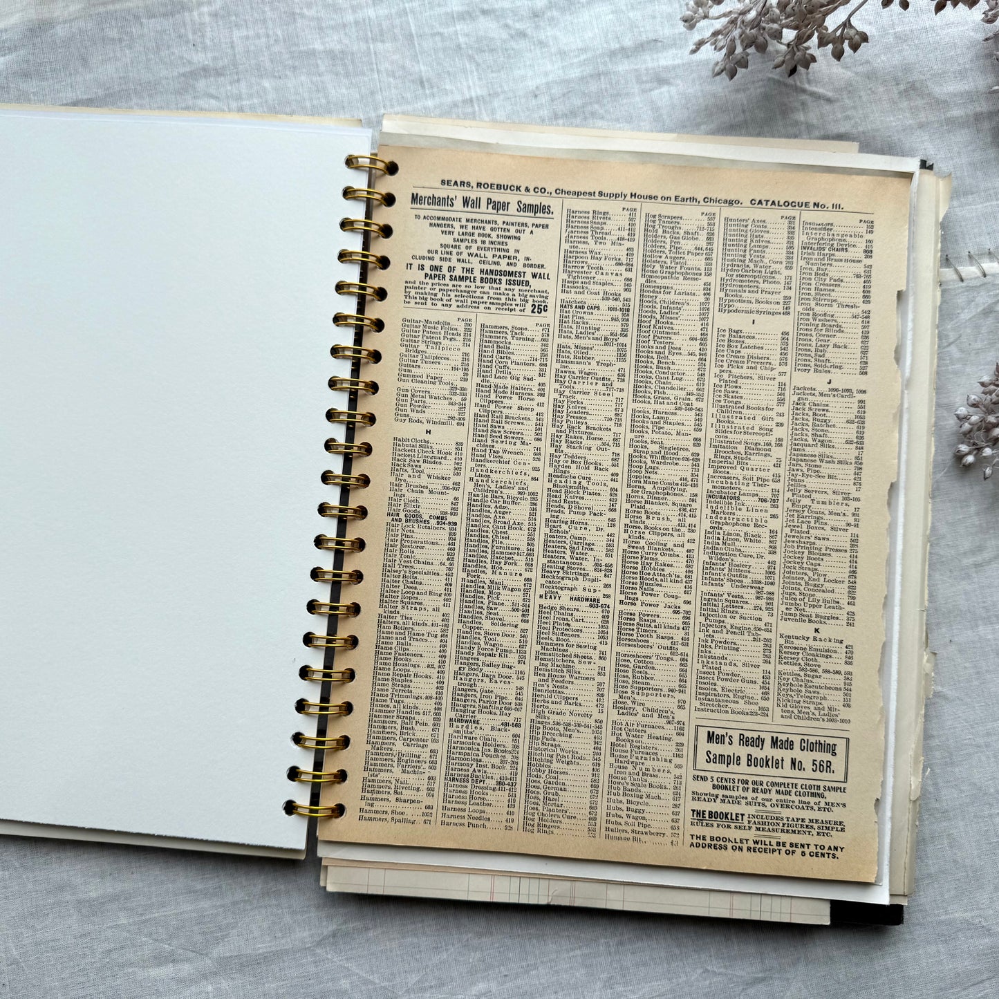 Vintage Mixed Media Journal- 9x12 inches