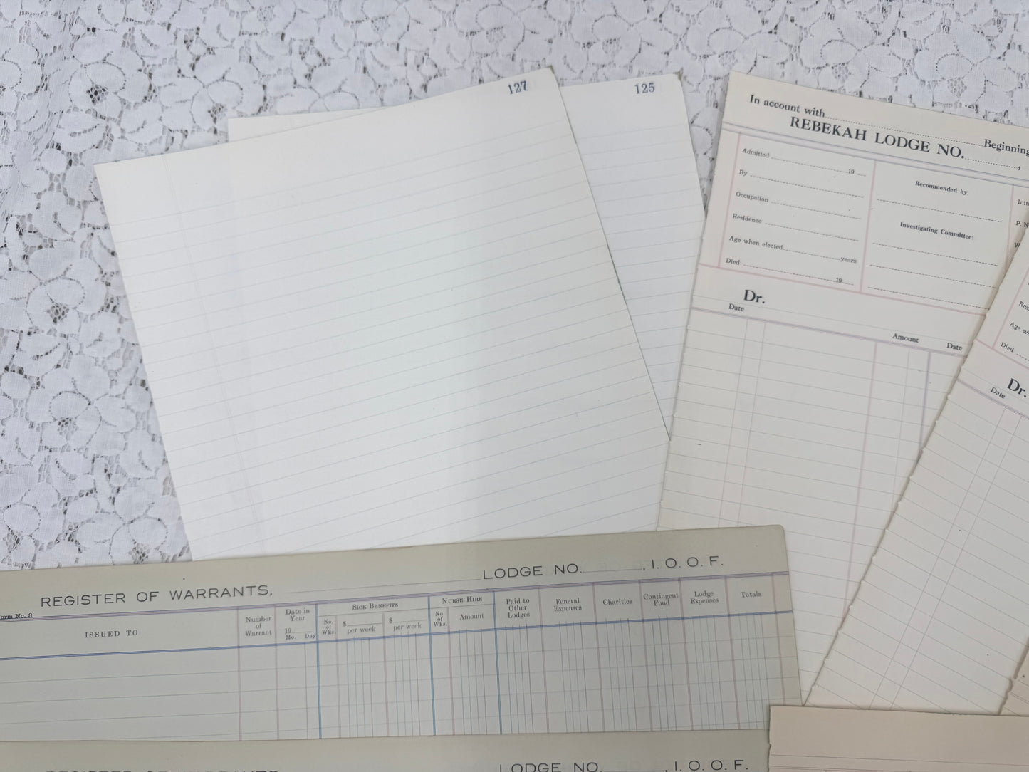 Blank Vintage Ledger Page Pack