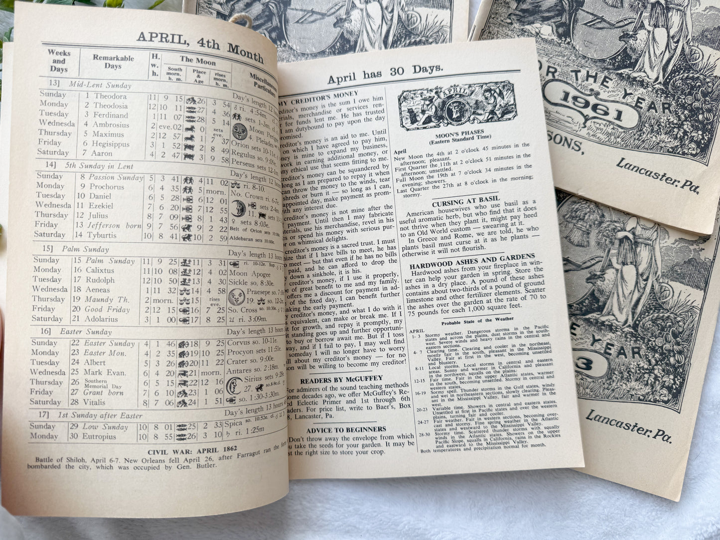 Vintage Almanac Set