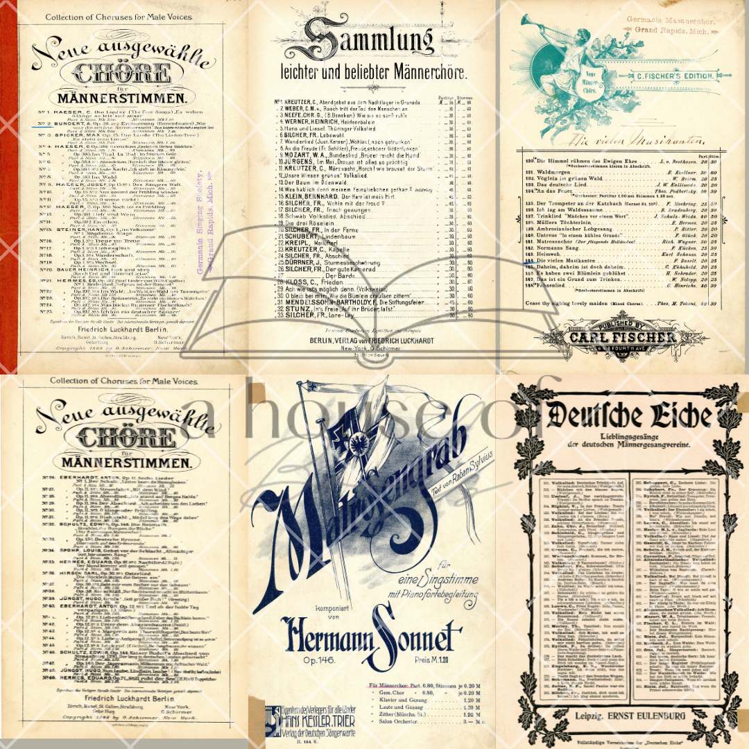 German Music Face Sheets- Digital Downloads