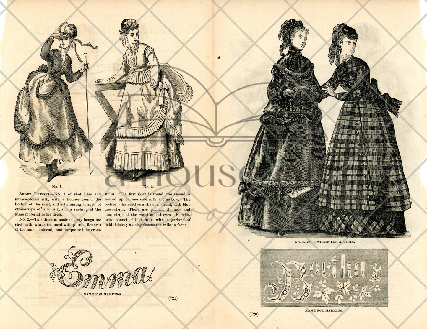 Fashion Name Signature Pages- Project Template Digital Download