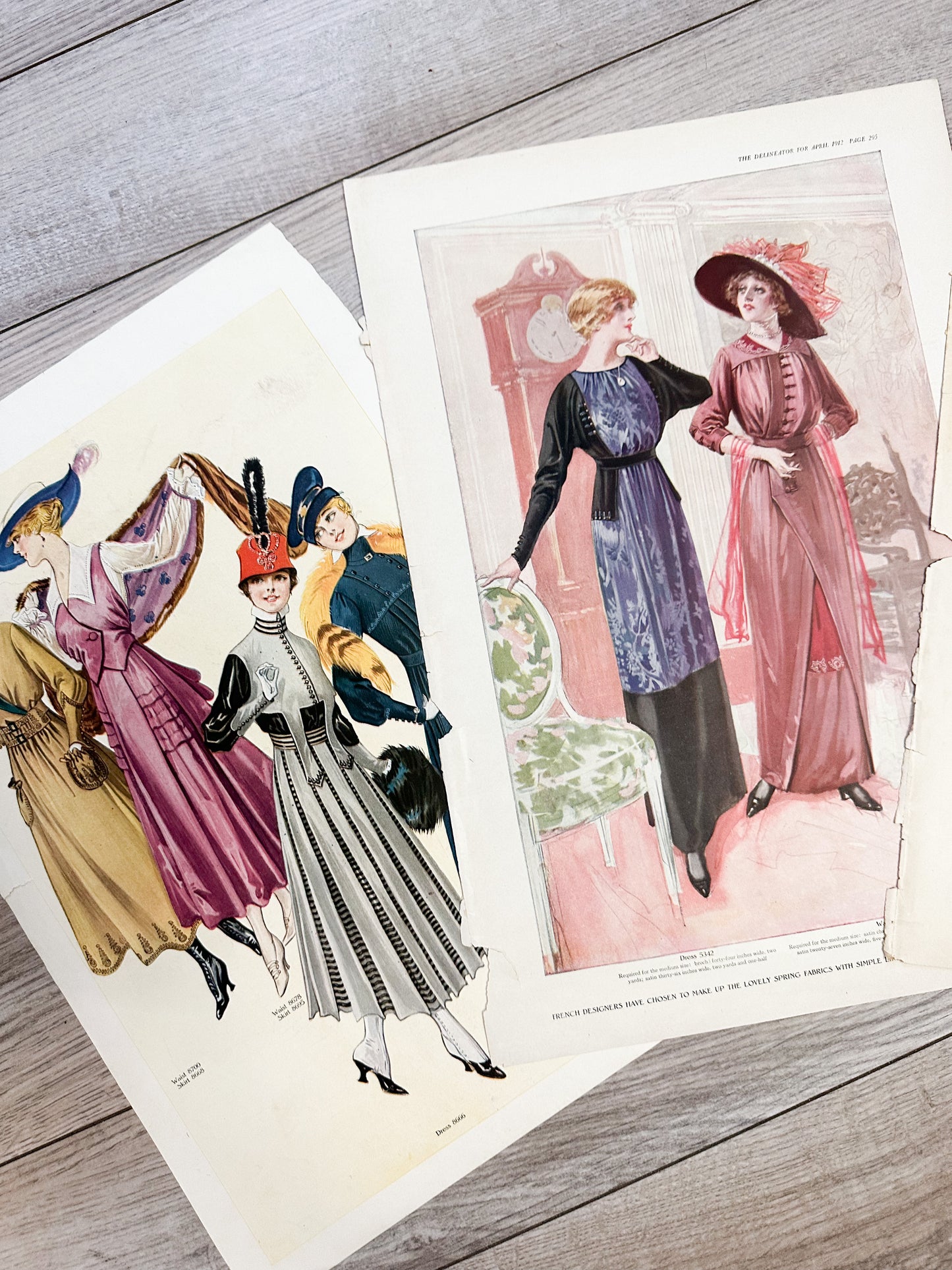 Vintage Fashion Prints (Set of 3)