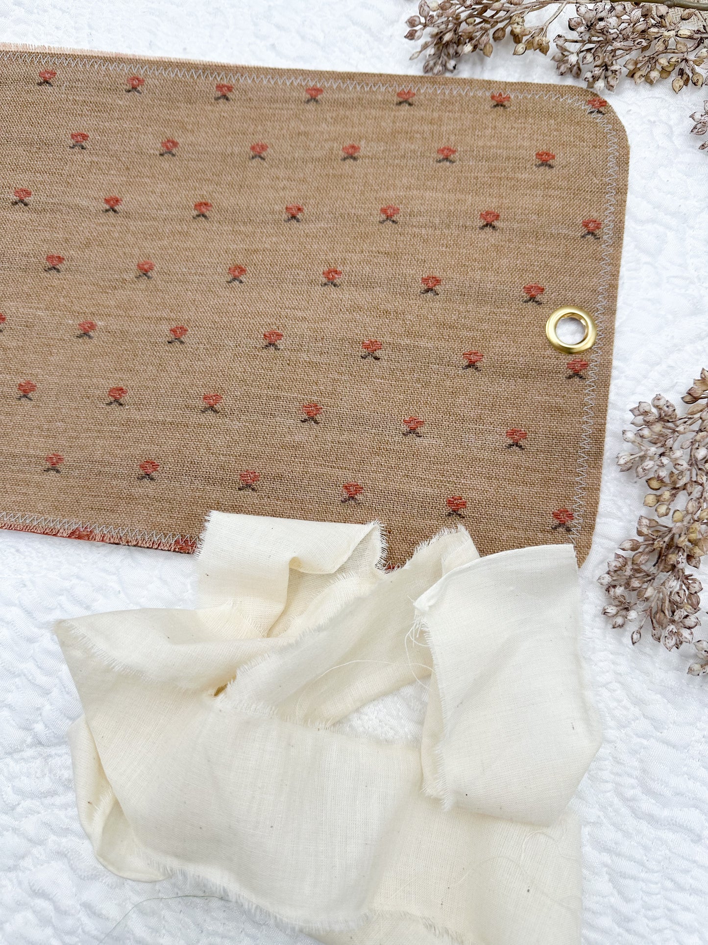 Reversible Journal Cover- Handmade with Vintage Fabrics