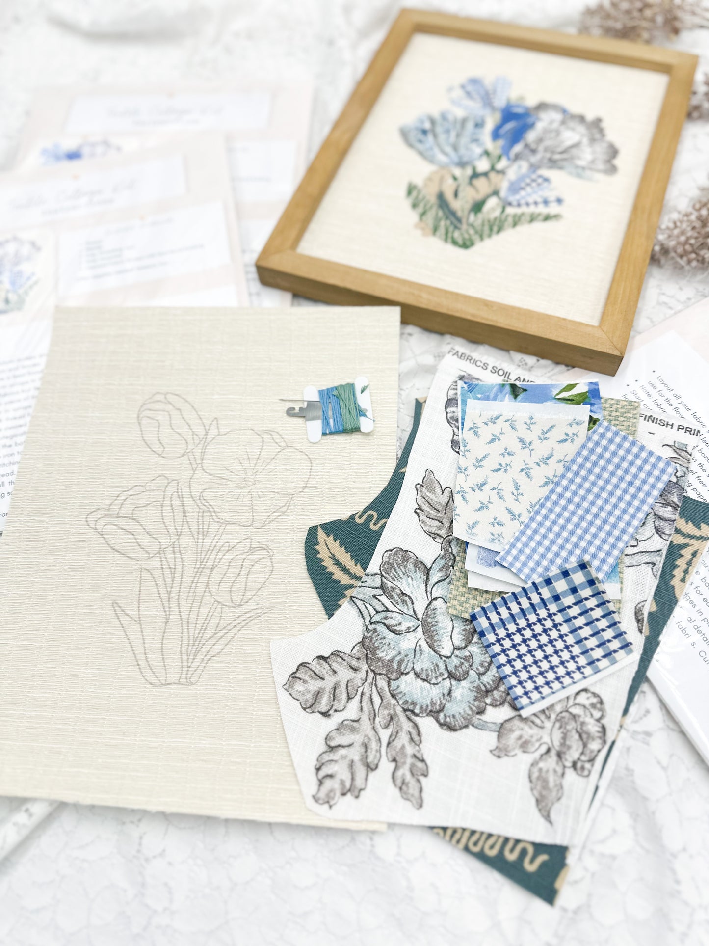 Textile Collage Kit- Floral