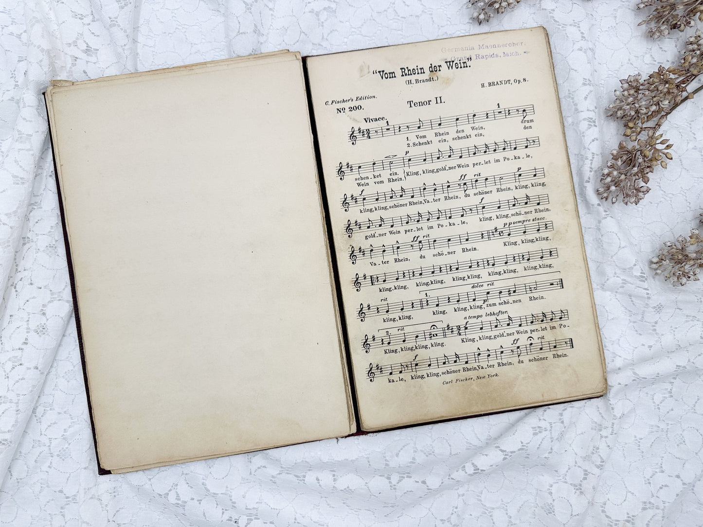 German Chorus Book with Music